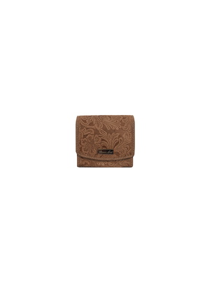 T1S2970WLT.400 LINDSEY EMBOSSED SNAP WALLET SMALL - BROWN