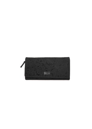 T1S2971WLT.500 LYDIA EMBOSSED SNAP WALLET LARGE - BLACK