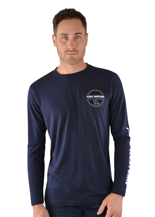 P2W1562524 Pure Western Mens Ryde L/S Tee