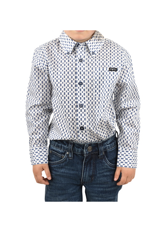 P2W3101518 Pure Western Boys Freeman Print Button L/S Shirt