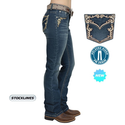 PCP2210219 PURE WESTERN WMNS CAROLINA RELAXED RIDER JEAN
