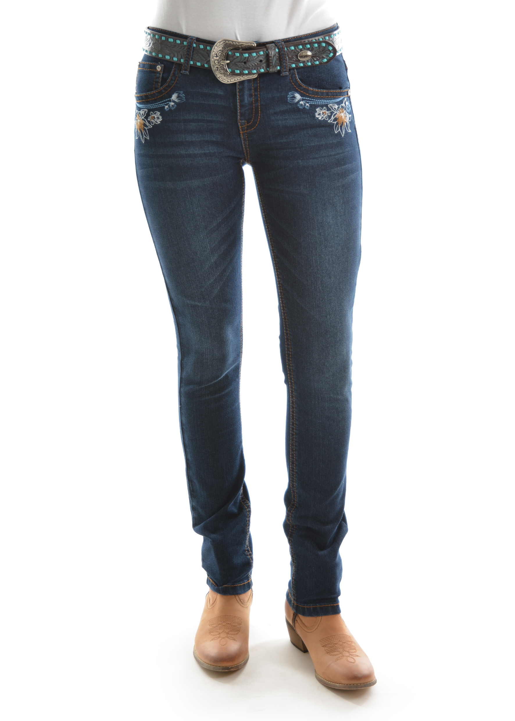 PCP2206284 PURE WESTERN WMNS WILLOW SKINNY 34" LEG JEAN