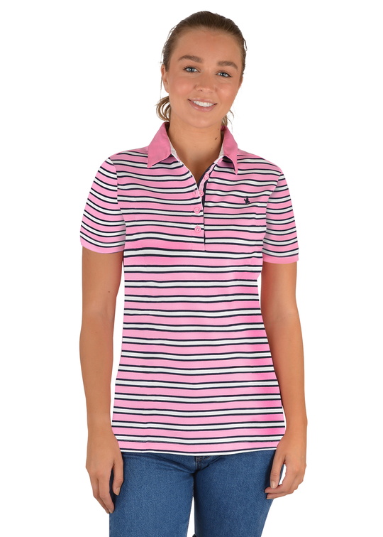 T2S2519065 Wmns Fiona S/S Polo Pink