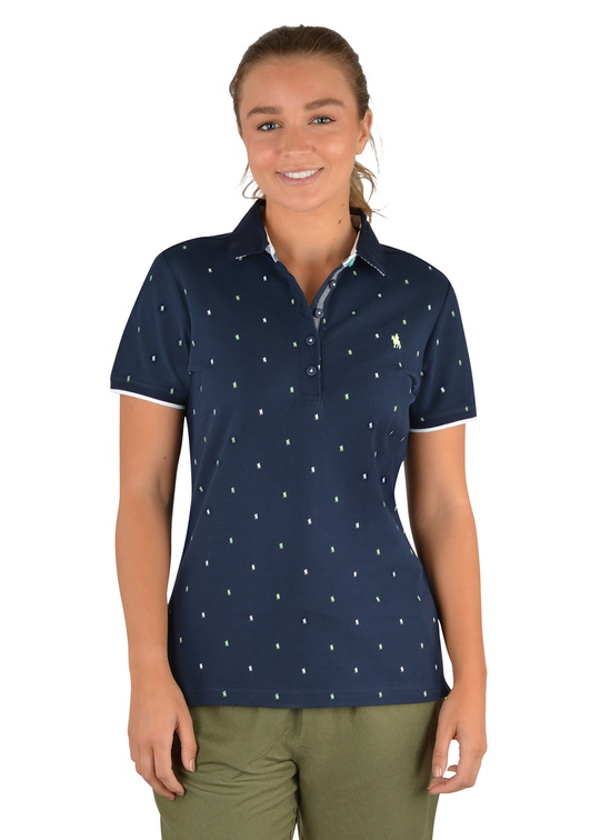 T2S2523070 Wmns Cindy S/S Polo Navy