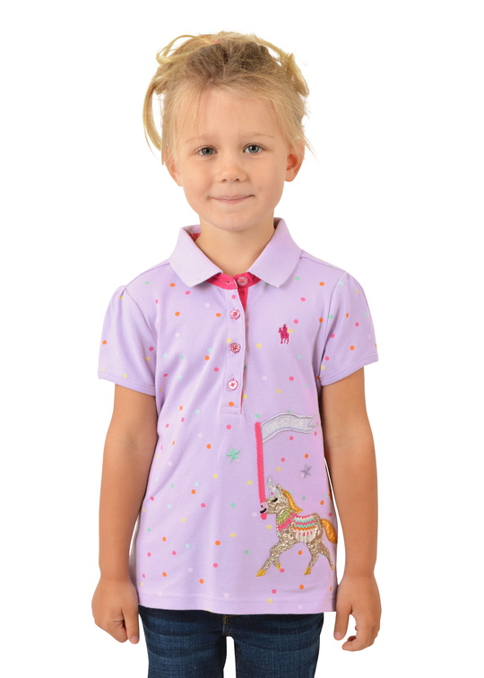T2S5500076 Girls Lulu S/S Polo Orchid