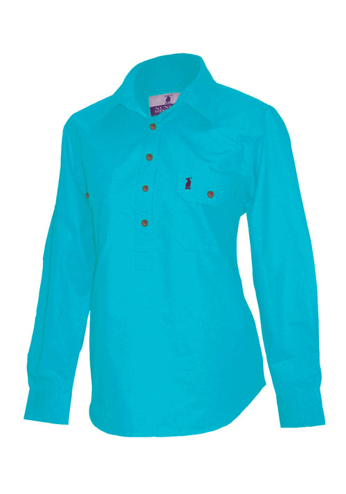 A2 Nungar/Spinifex Women's 1/2 Button Work Shirt